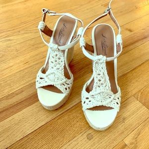 Lucky Brand Boho Crocheted Wedge